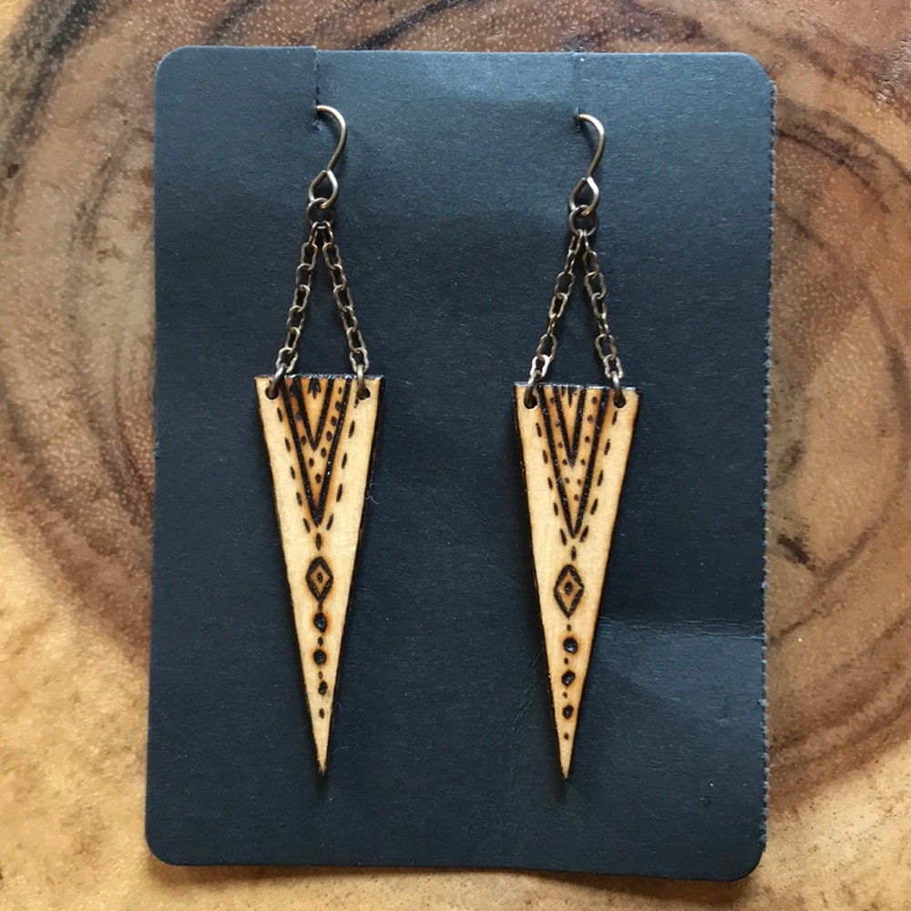 Wood earrings